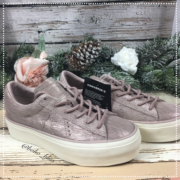 ⭐️CONVERSE | Metallic Platform Sneakers NEW - Picture 4 of 8